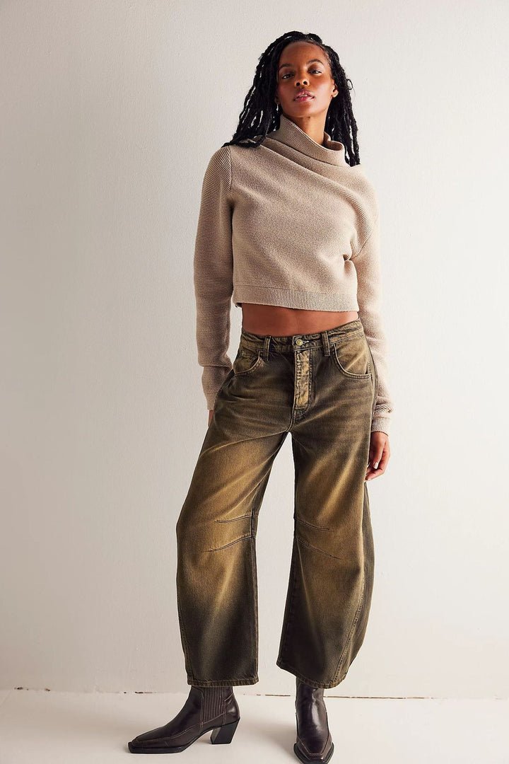 Dame Baggy-Jeans i Moderne Stil Stilla