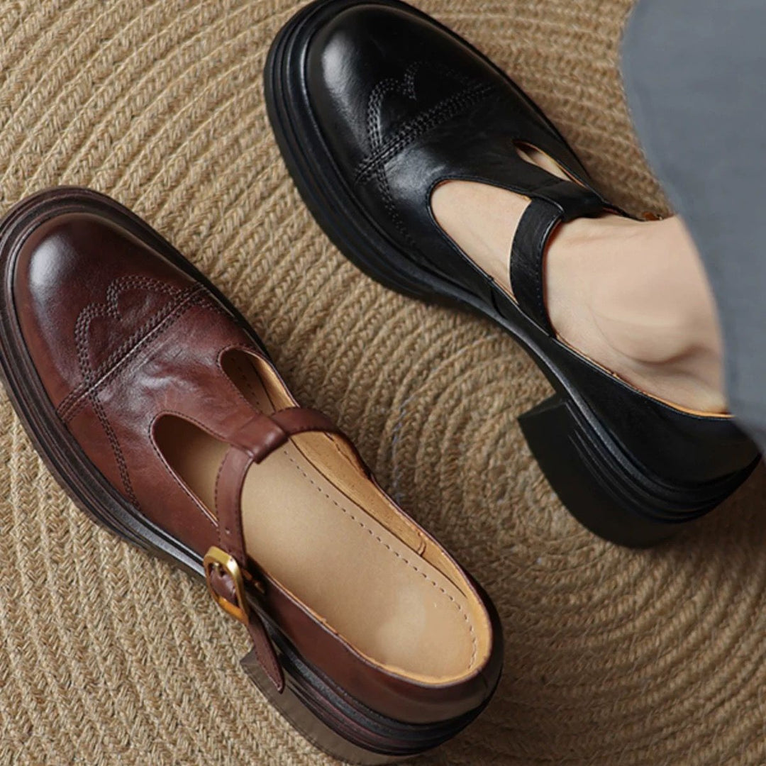Dame Elegante Pumps med rem og blokhæl Stilla