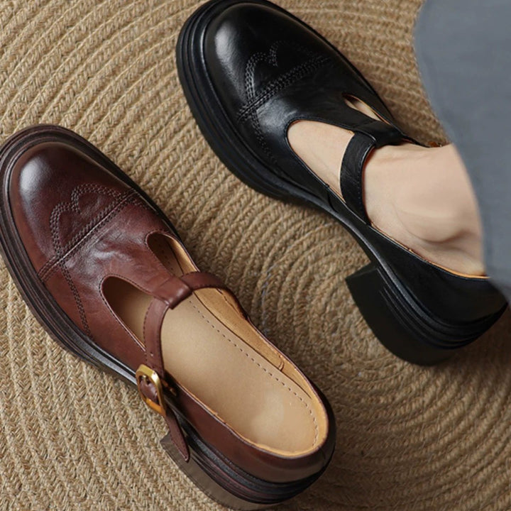 Dame Elegante Pumps med rem og blokhæl Stilla