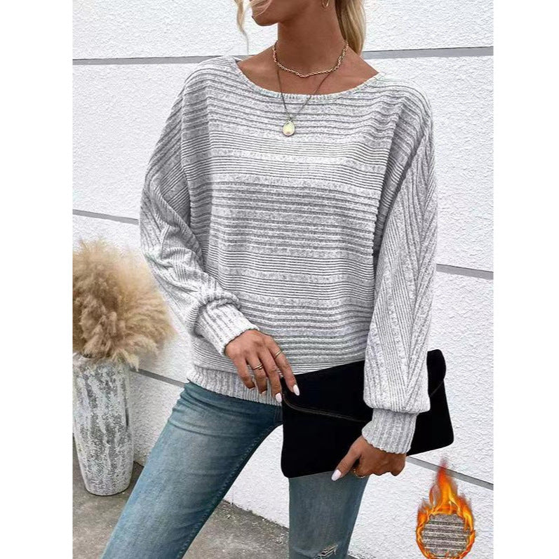 Dame stribet oversized sweatshirt Stilla