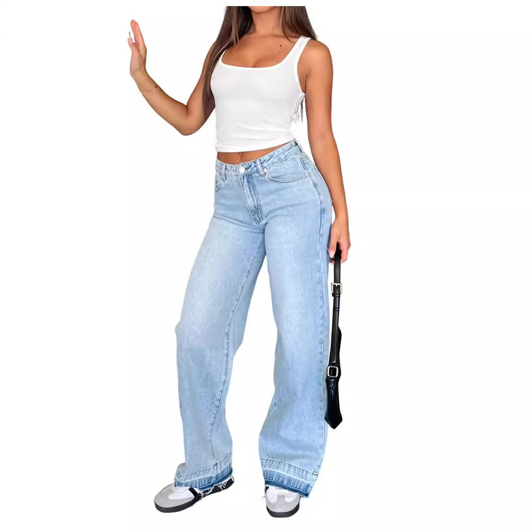 Dame Løstskårne High-Waist Jeans med modent såvel som behageligt Stretch Stilla