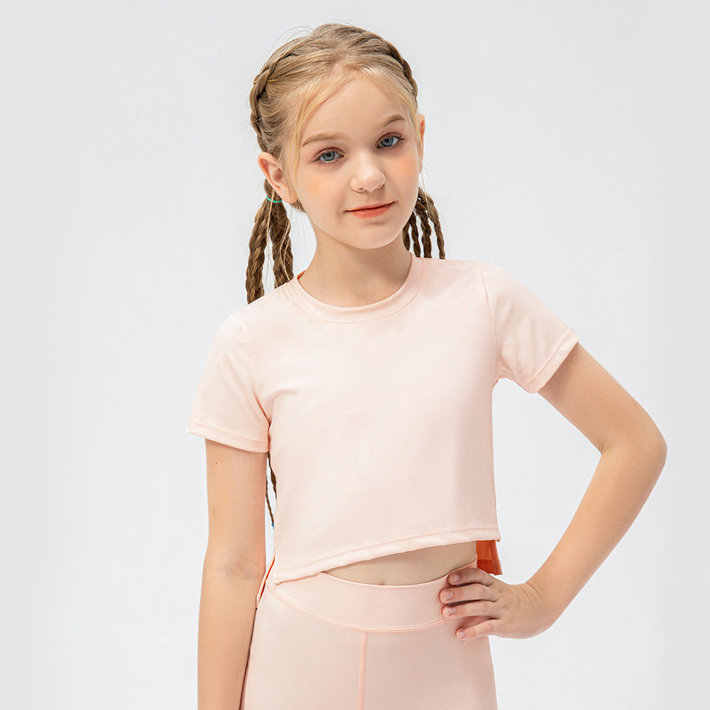 Pige Sportsligt Crop-Top lavet af åndbart funktionelt materiale Stilla