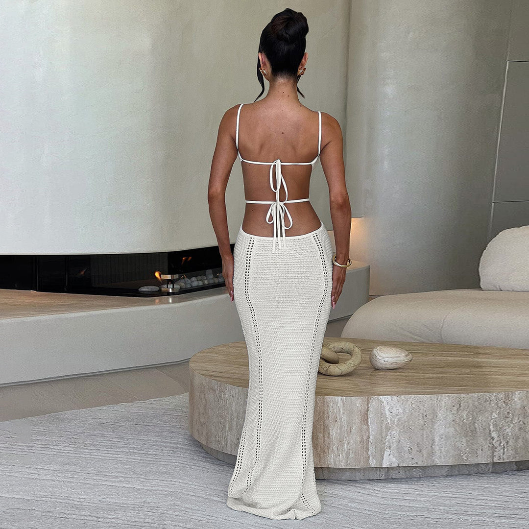 Dame Maxikjole med raffineret Cut-Out design Stilla