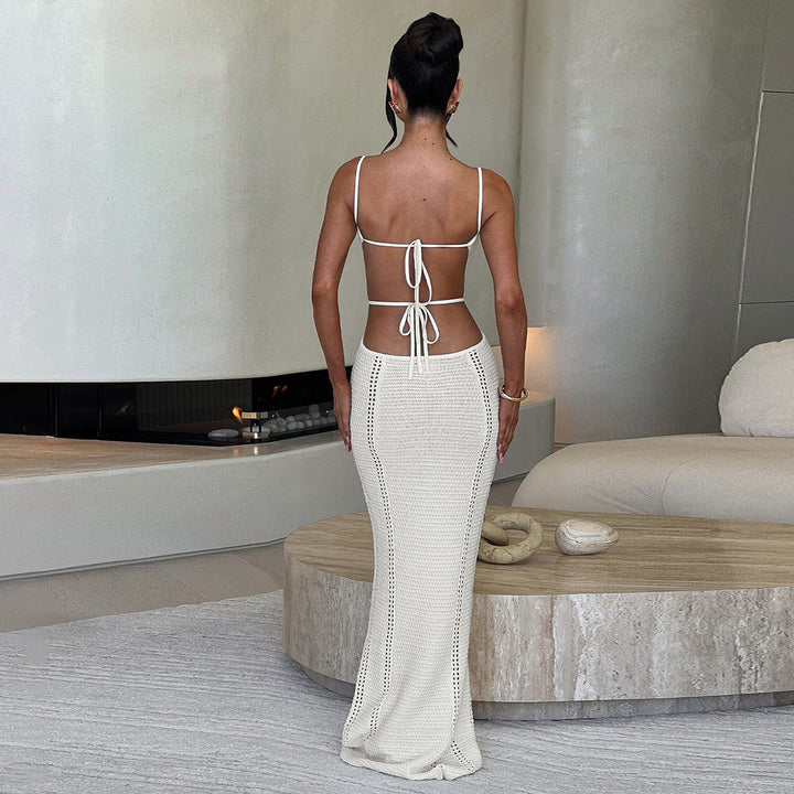 Dame Maxikjole med raffineret Cut-Out design Stilla