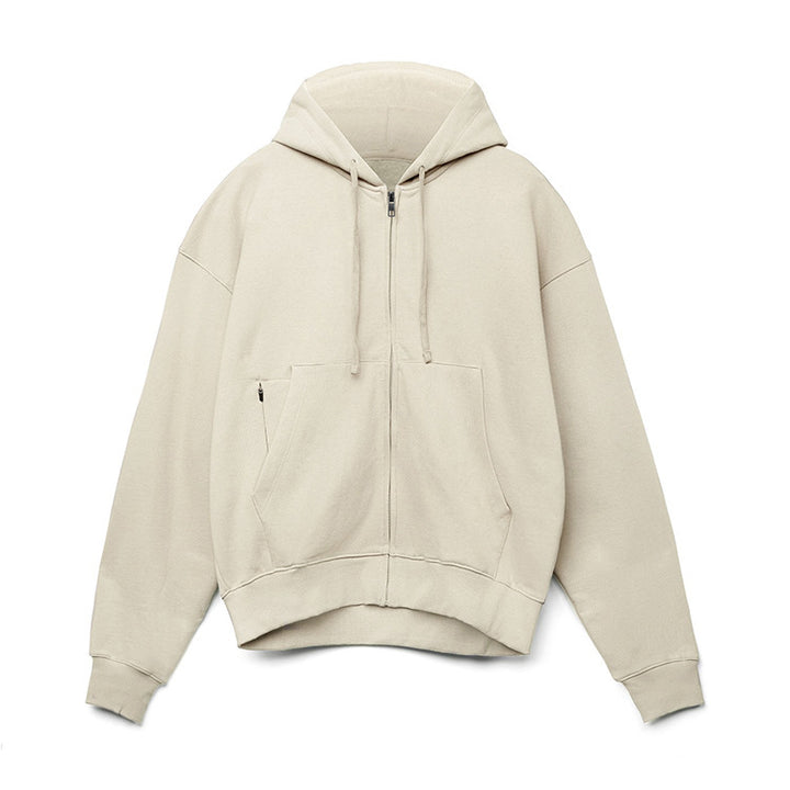 Herrer Cozy Zip-Hoodie med frontlomme og blødt fleecefôr Stilla