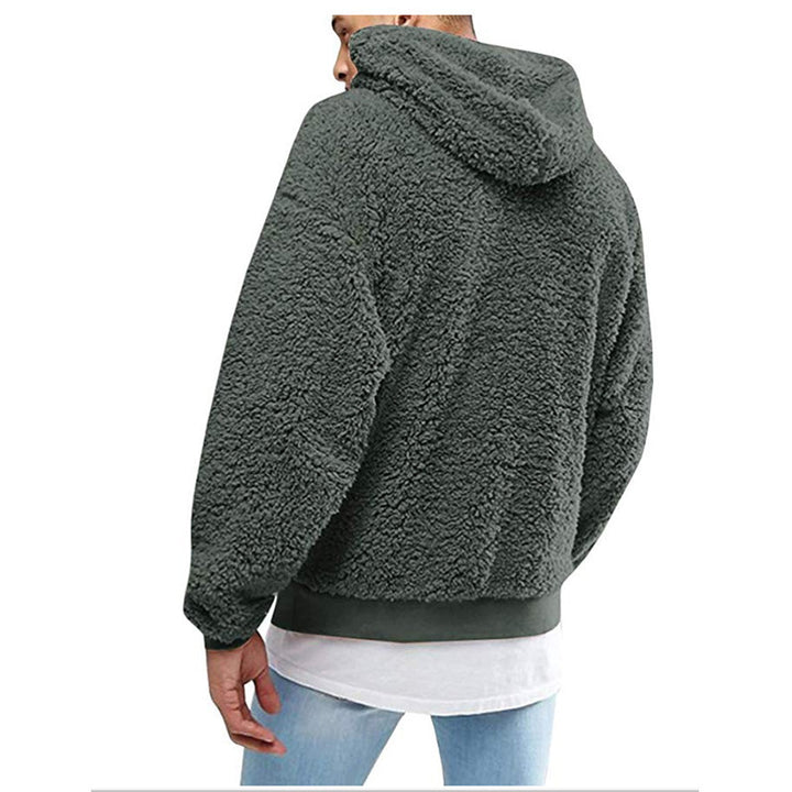 Herre hættetrøje i blødt teddy-fleece Stilla