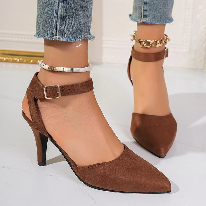 Dame Elegant Slingback-Pumps med smalt bånd og høj hæl Stilla