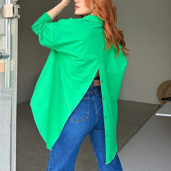 Dame Oversized Skjorte Stilla