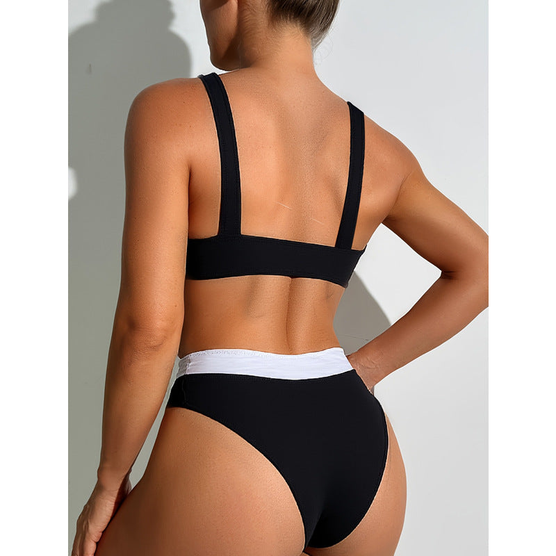 Kvinder Højskåret Minimalistisk Bikini Sæt Stilla