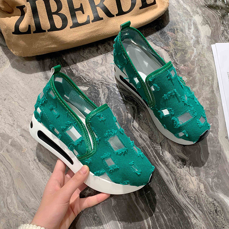 Dame Slip-On Sneakers med innovativt tekstildesign og skridsikker sål Stilla