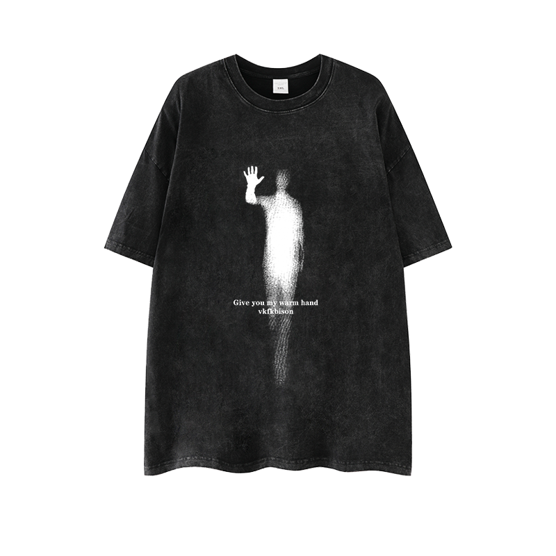 Dame T-shirt med kunstnerisk motiv og afslappet snit Stilla