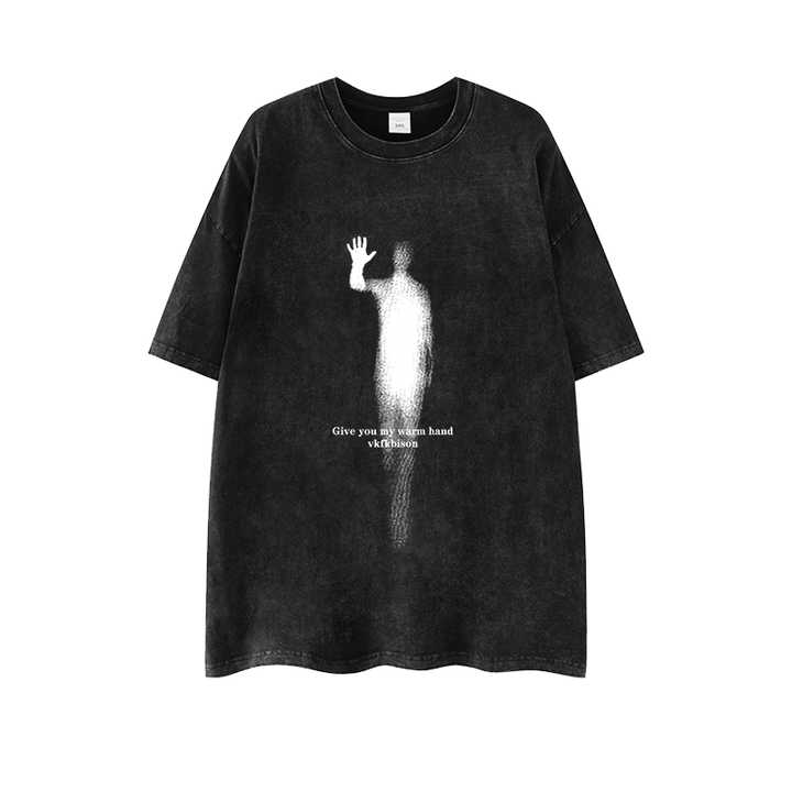 Dame T-shirt med kunstnerisk motiv og afslappet snit Stilla