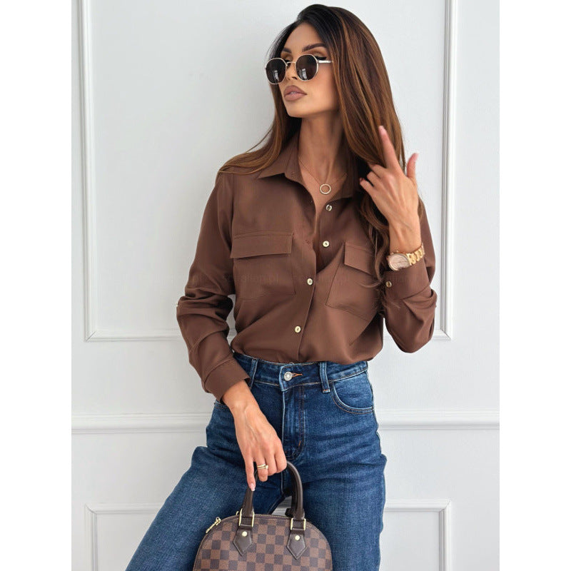 Femme Elegante Utility Knapbluse Stilla