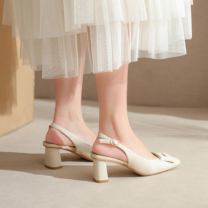 Damer Slingback-hæle med elegant blokhælsdesign Stilla