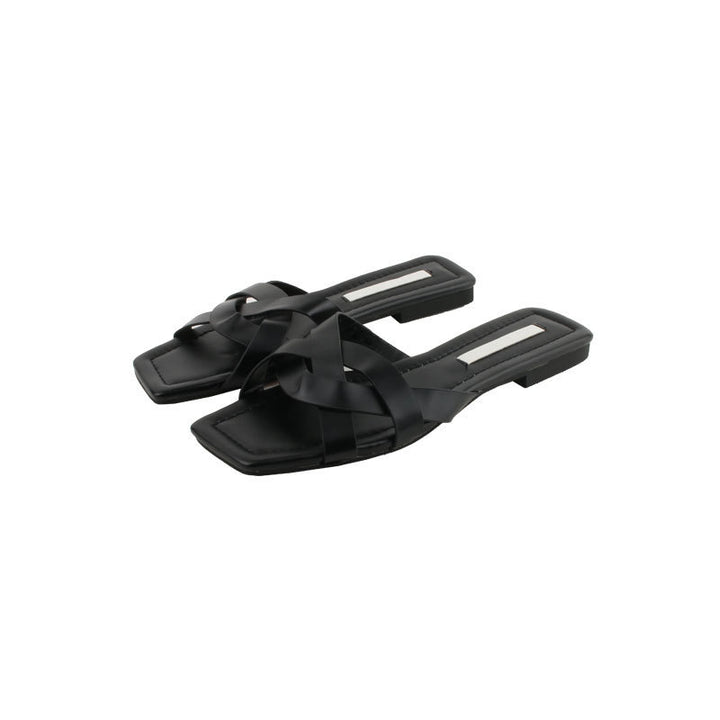 Dame Elegant Kryds Over Kast Sandaler Stilla