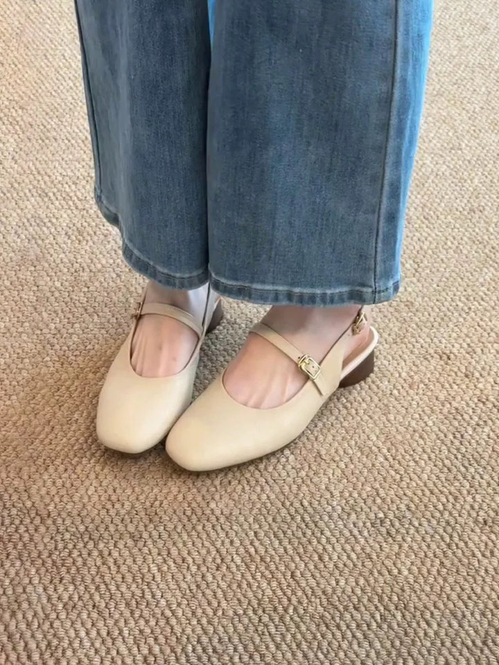 Dame Elegant Slingback Ballerinaer Stilla