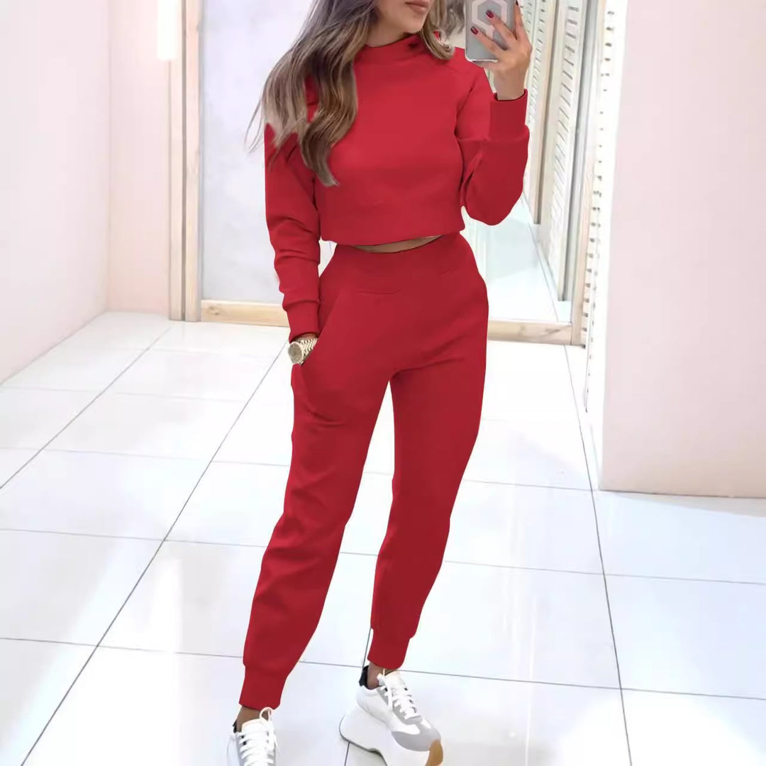 Damer sportsæt med cropped top og komfortable joggebukser Stiila
