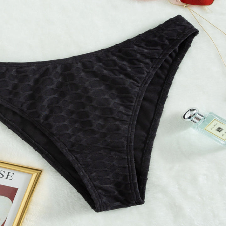 Dame Højskåret Bikini-Bund med struktureret tekstur Skovae