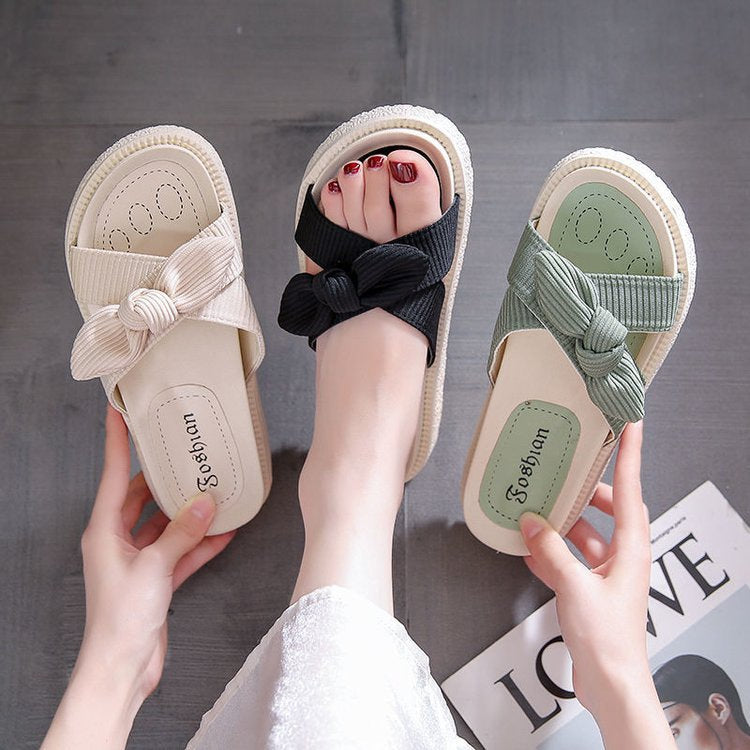 Dame Plateau-sandaler med modigt knudedesign og skridsikker sål Stilla