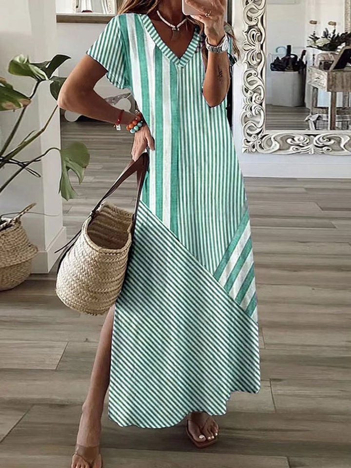 Dame stribet Maxi-kjole Stilla