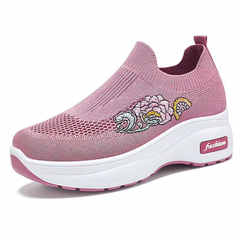 Femme Broderet Komfort Performance Sneakers Stilla