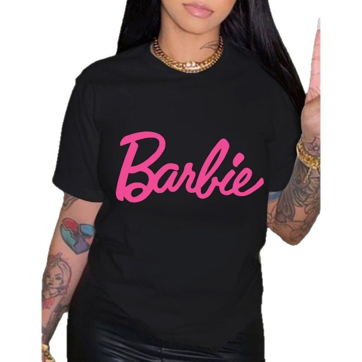 Dame T-shirt med stort, legende grafiktryk Skovae