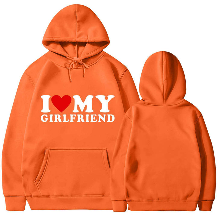 Kvinders afslappede hoodie med hjertegrafik Skovae