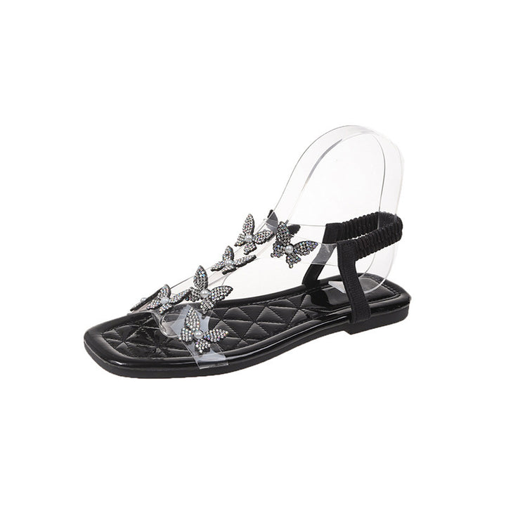 Dame elegante sandaler med strassdekorationer Stilla
