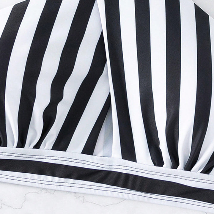 Dame Stilfuld Krydsryg Stribet Bikini-Top Stilla