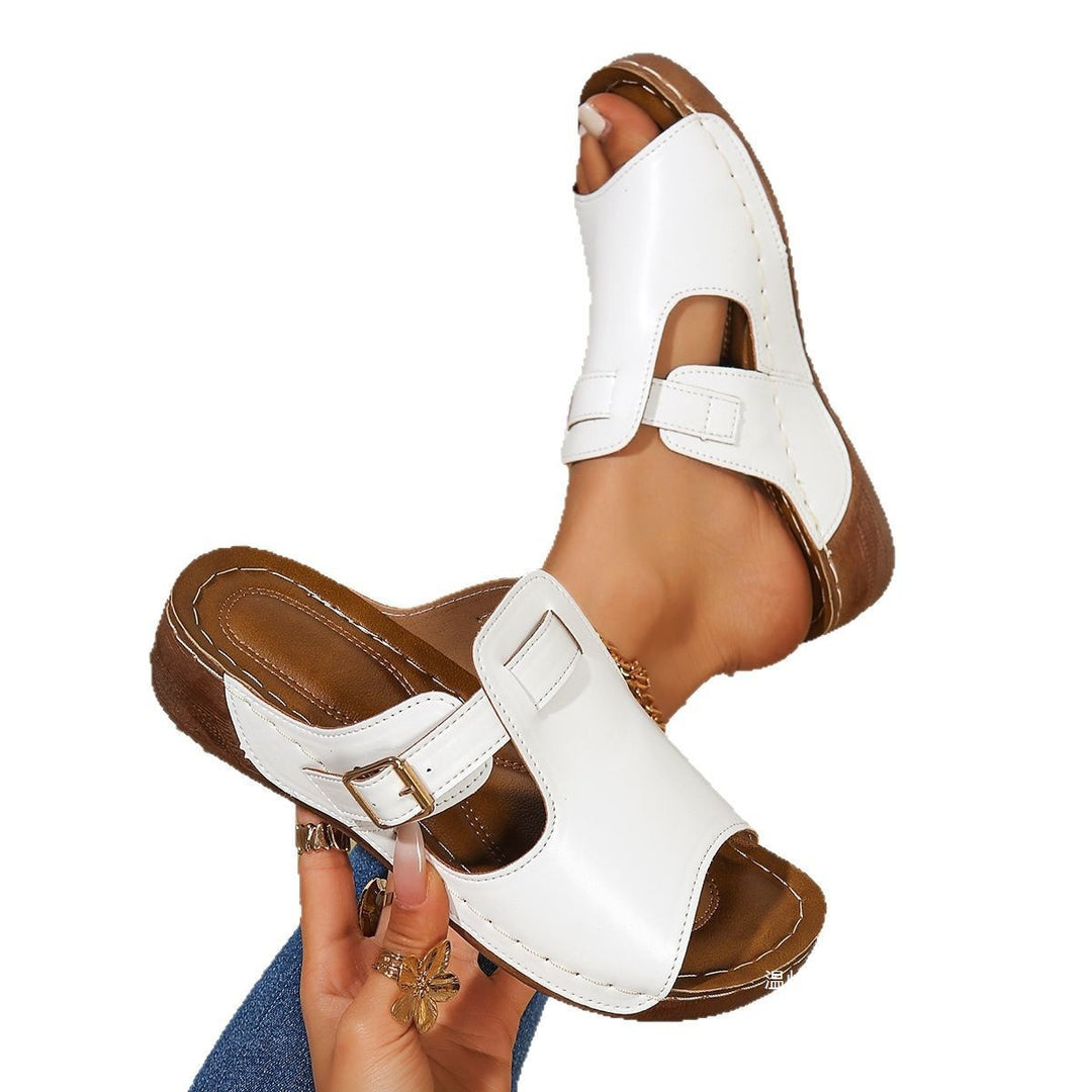 Dame Komfortable Klap-Sandaler med ergonomisk Fodbeddesign og justerbar Rem Stilla