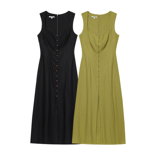 Femme Knopf-Up Midi Kjole Stilla