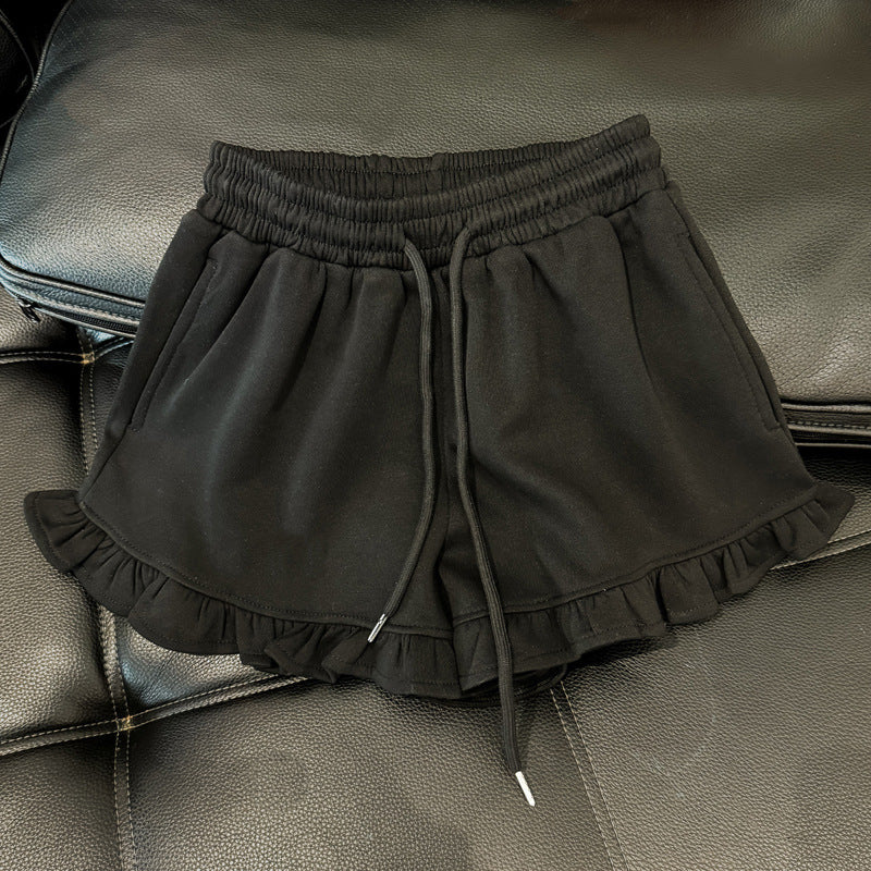 Femme Rynket kant Afslappet snit Lounge shorts Stilla