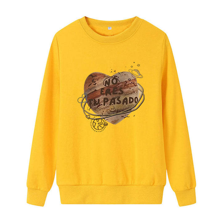 Kvinder casual sweatshirt med kreativ hjertedesign Skovae