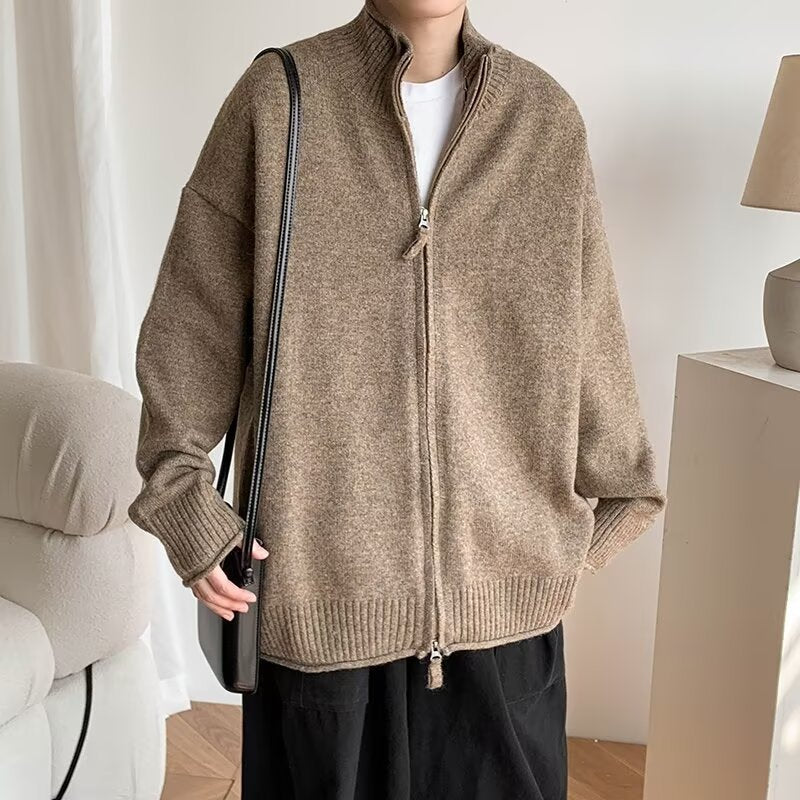 Herrer mode strikjakke med ståkrave og trendy detaljer Stilla