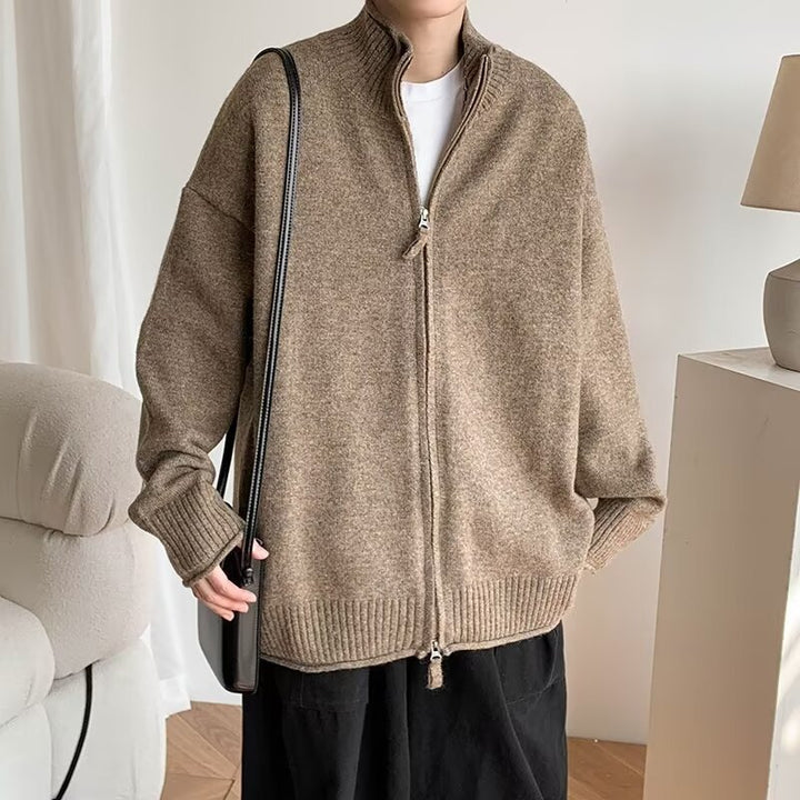 Herrer mode strikjakke med ståkrave og trendy detaljer Stilla
