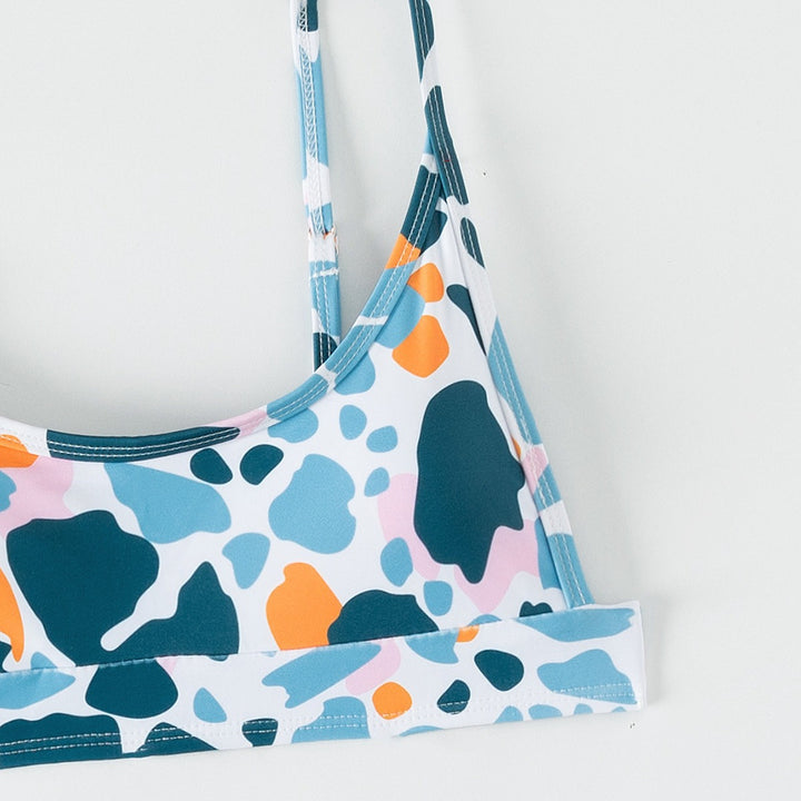 Dame Sportbralette med farverigt design og bred strop Stilla