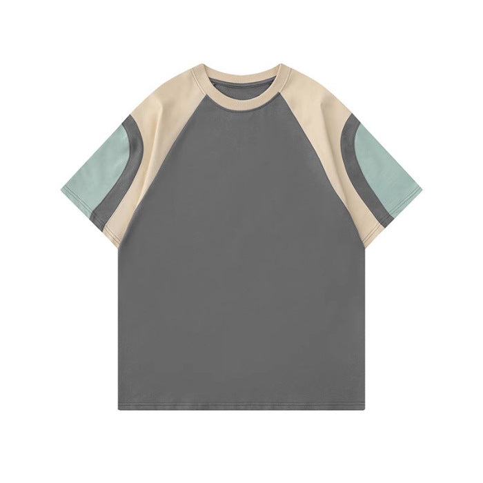 Dame farveblokeret relaxed fit T-shirt Stilla