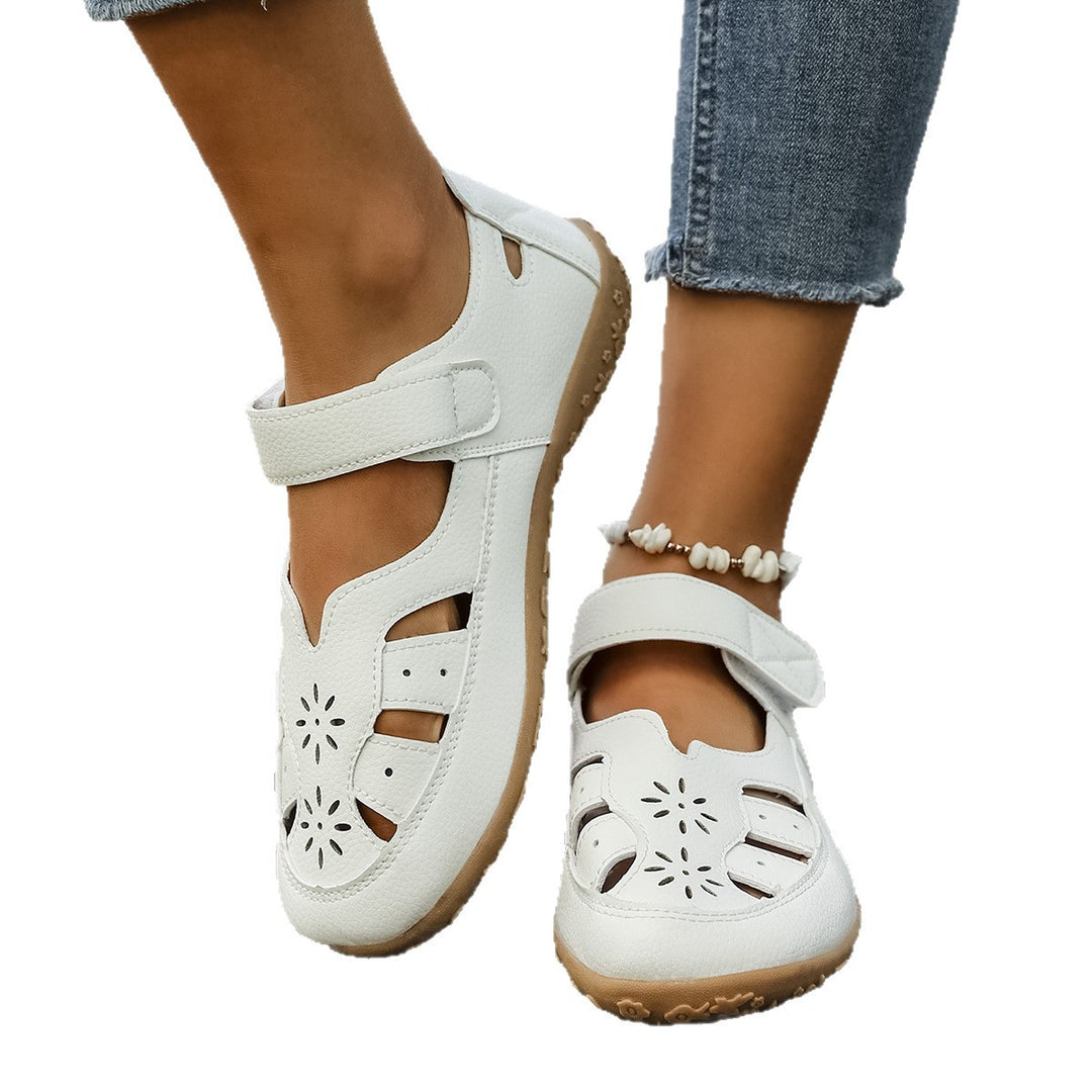 Dame komfort-sandaler med åndbart overmateriale og justerbar velcro Stilla