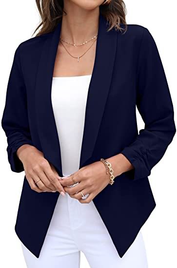 Dame trendy og elegant blazer med asymmetrisk skæring Stilla