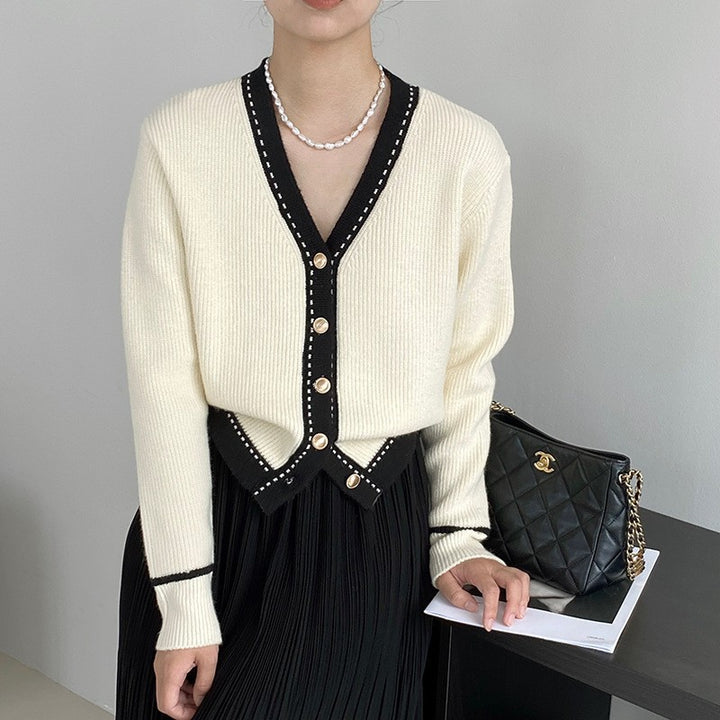Femme Knaplukning Tekstureret Strikcardigan Stilla