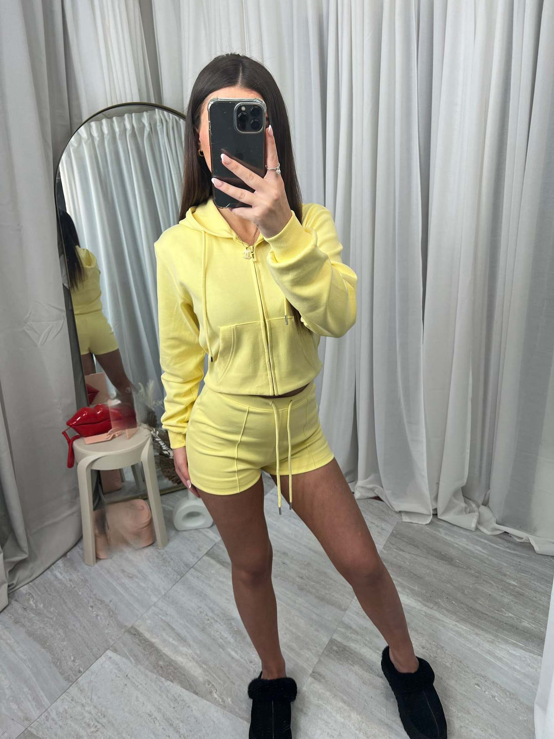 Kvinders sporty crop top og shorts sæt Skovae