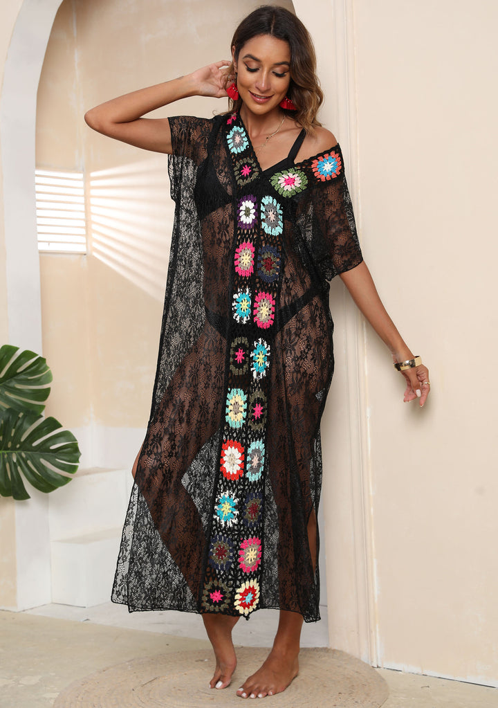 Dame Spids Strand Cover-Up Kimono Stilla