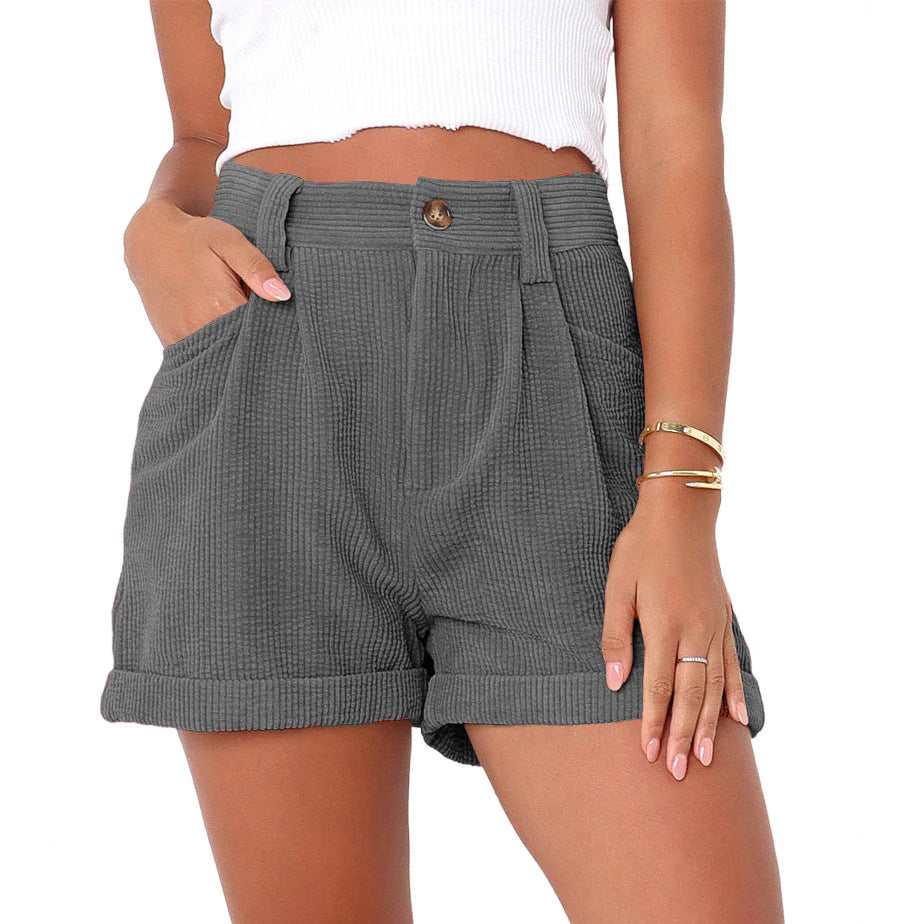 Dame Strukturerede Højtaljede Utility Shorts Stilla