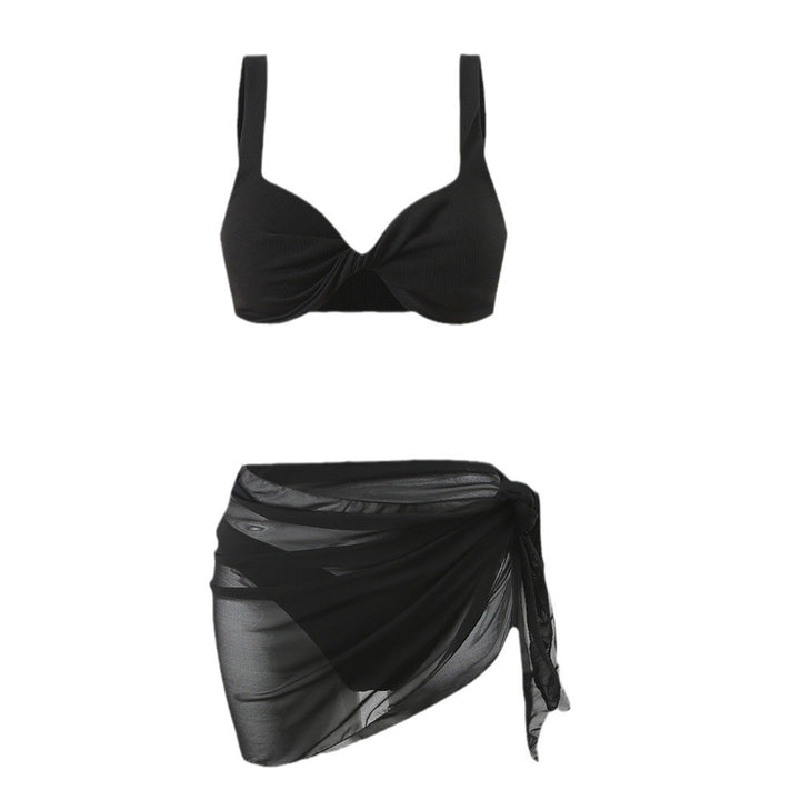 Dame Bikini-sæt med dekorativt indpakningsdesign og justerbare stropper Stilla