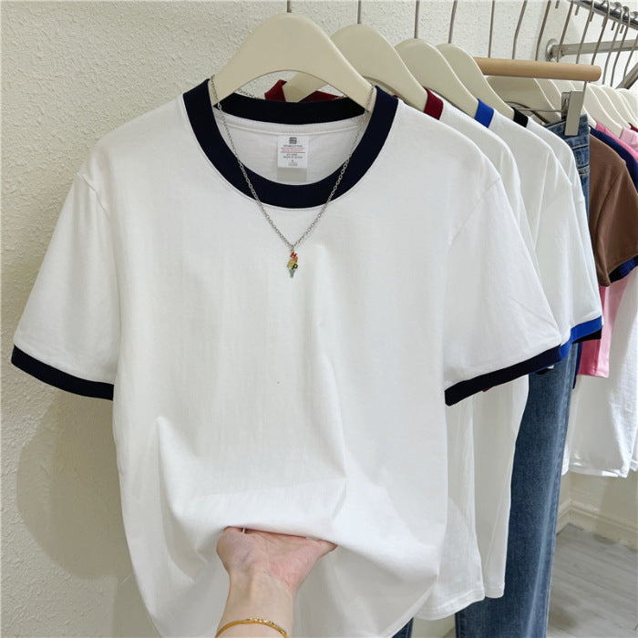 Femme Classic Kontrastbånd T-Shirt Stilla