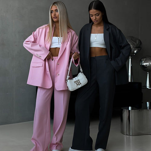 Damer elegant blazer-sæt med løs pasform Stilla