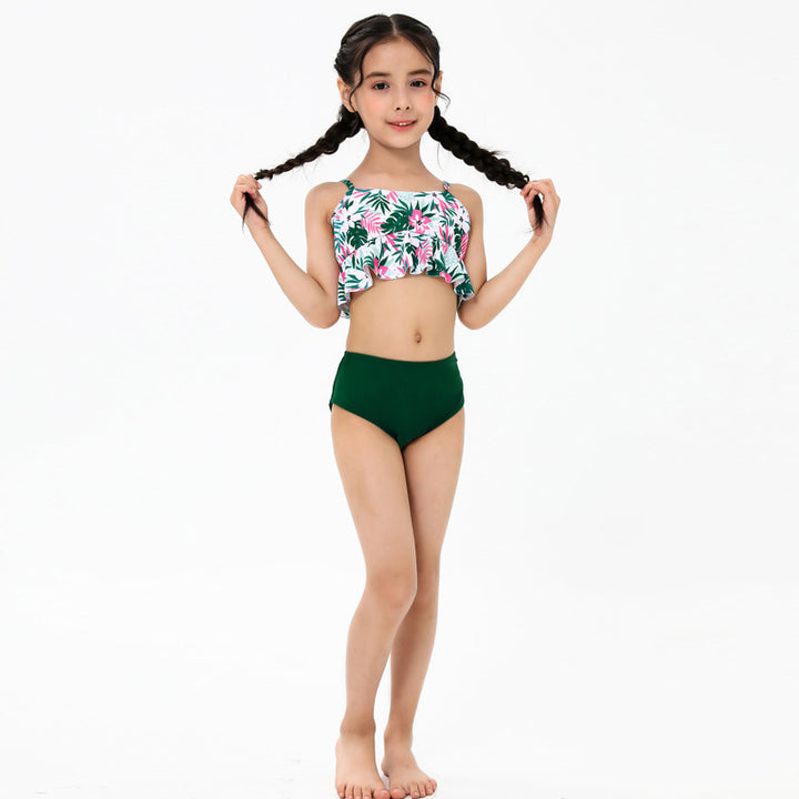 Dame bikini-sæt med crop-top og høj talje Stilla
