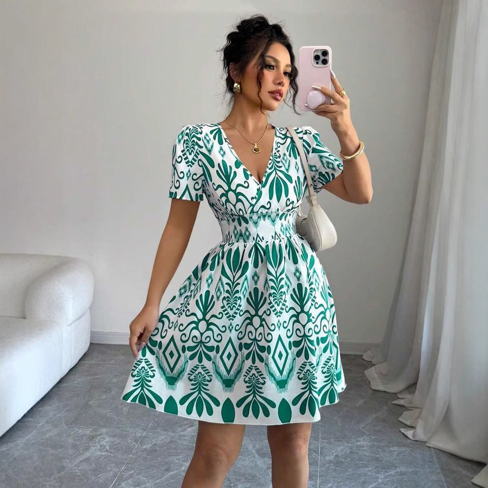 Kvinder Vintage-inspireret floral Fit and Flare Kjole Stilla