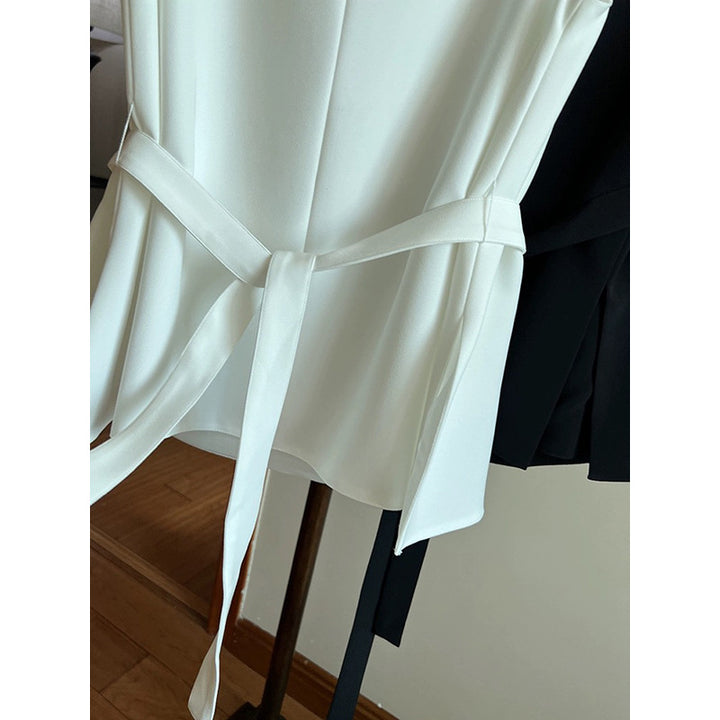 Dame festlig bluse med peplum-snit og taljerbar bælte Stilla