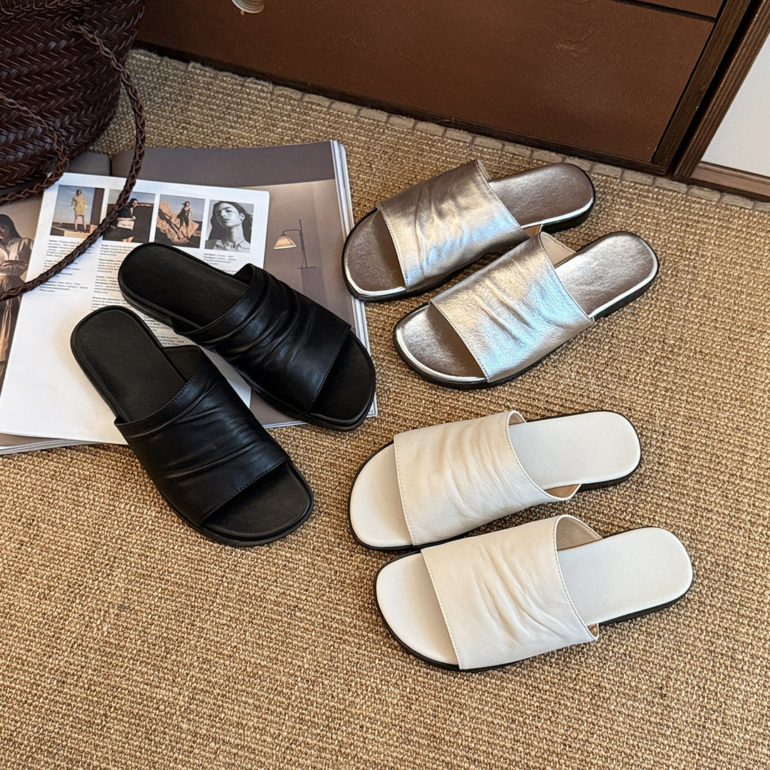 Femme Luxe Slide-sandaler med struktureret overdel Stilla